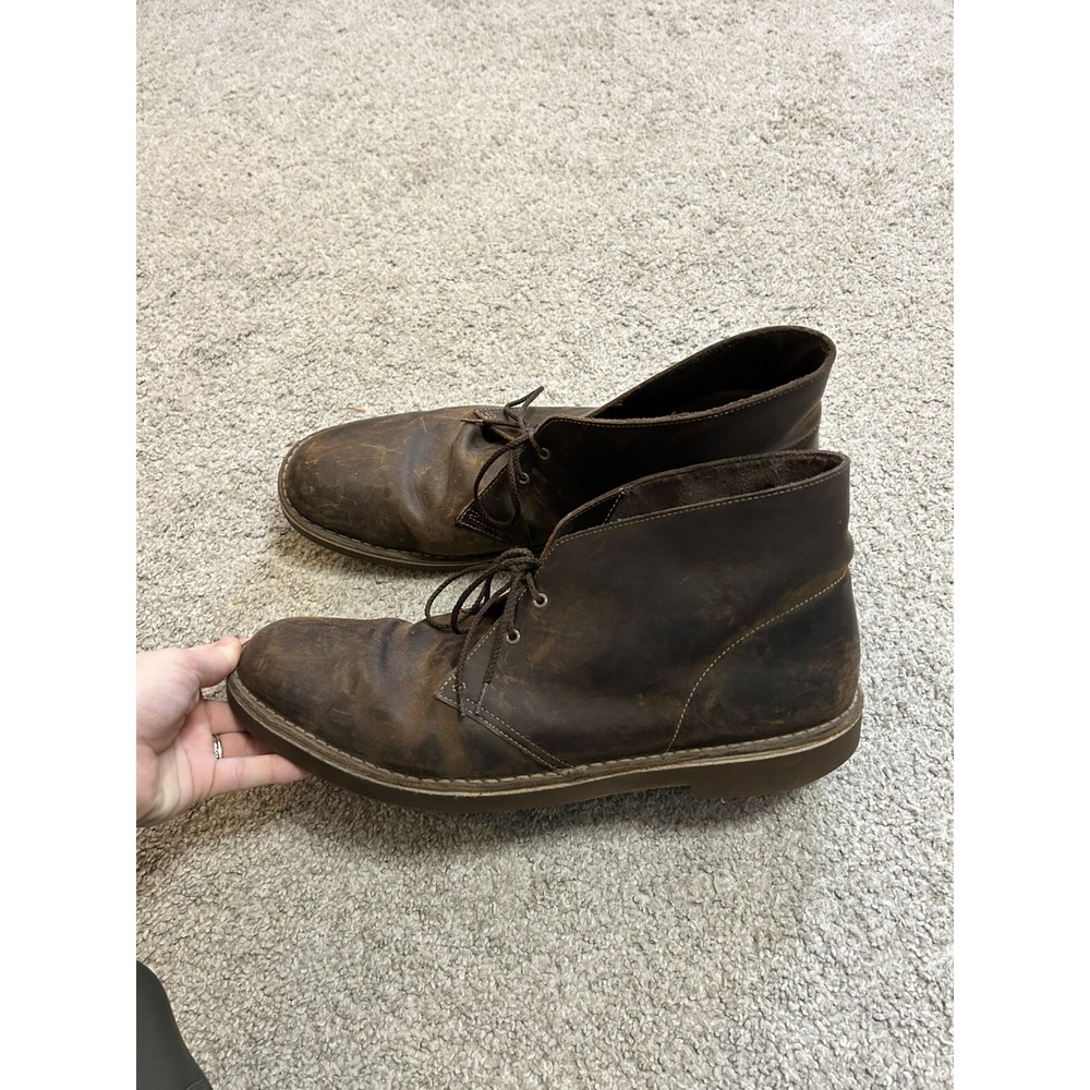 Clarks 26082286 Buchacre II Brown Leather 2-Eye Chukka Boots shoes Men's 15